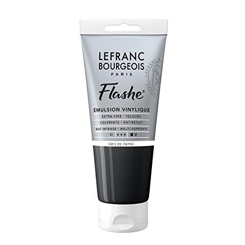 Lefranc Bourgeois 300581 Flashe Acrylfarbe & Vinylfarbe, hochpigmentiert, elastisch, lichtecht, alterungsbeständig, matt, für den Innen- & Außenbereich, 80ml Tube - Paynesgrau Lefranc Bourgeois 300581 Flashe Acrylfarbe & Vinylfarbe, hochpigmentiert, elastisch, lichtecht, alterungsbeständig, matt, für den Innen- & Außenbereich, 80ml Tube - Paynesgrau von Lefranc Bourgeois