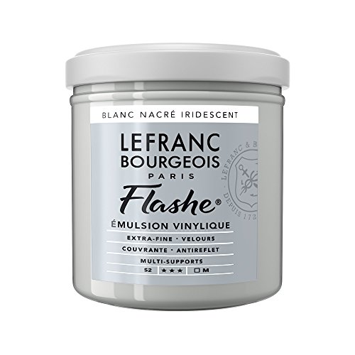 Lefranc Bourgeois 300582 Flashe Acrylfarbe & Vinylfarbe, hochpigmentiert, elastisch, lichtecht, alterungsbeständig, matt, für den Innen- & Außenbereich, 125ml Topf - Perlweiß Irisierend Lefranc Bourgeois 300582 Flashe Acrylfarbe & Vinylfarbe, hochpigmentiert, elastisch, lichtecht, alterungsbeständig, matt, für den Innen- & Außenbereich, 125ml Topf - Perlweiß Irisierend von Lefranc Bourgeois