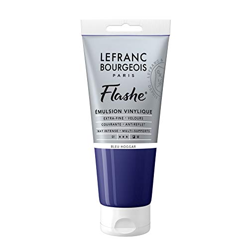 Lefranc Bourgeois 300586 Flashe Acrylfarbe & Vinylfarbe, hochpigmentiert, elastisch, lichtecht, alterungsbeständig, matt, für den Innen- & Außenbereich, 80ml Tube - Hoggarblau Lefranc Bourgeois 300586 Flashe Acrylfarbe & Vinylfarbe, hochpigmentiert, elastisch, lichtecht, alterungsbeständig, matt, für den Innen- & Außenbereich, 80ml Tube - Hoggarblau von Lefranc Bourgeois