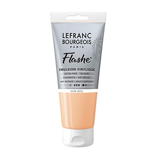 Lefranc Bourgeois 300594 Flashe Acrylfarbe & Vinylfarbe, hochpigmentiert, elastisch, lichtecht, alterungsbeständig, matt, für den Innen- & Außenbereich, 80ml Tube - Pinker Ocker Lefranc Bourgeois 300594 Flashe Acrylfarbe & Vinylfarbe, hochpigmentiert, elastisch, lichtecht, alterungsbeständig, matt, für den Innen- & Außenbereich, 80ml Tube - Pinker Ocker von Lefranc Bourgeois