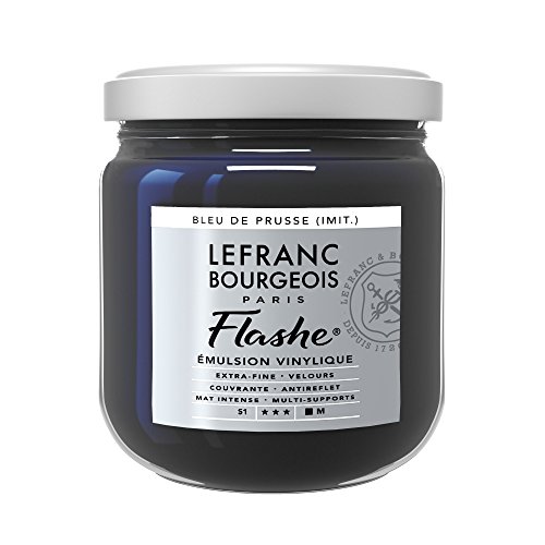 Lefranc Bourgeois 300596 Flashe Acrylfarbe & Vinylfarbe, hochpigmentiert, elastisch, lichtecht, alterungsbeständig, matt, für den Innen- & Außenbereich, 400ml Topf - Preußischblau Lefranc Bourgeois 300596 Flashe Acrylfarbe & Vinylfarbe, hochpigmentiert, elastisch, lichtecht, alterungsbeständig, matt, für den Innen- & Außenbereich, 400ml Topf - Preußischblau von Lefranc Bourgeois