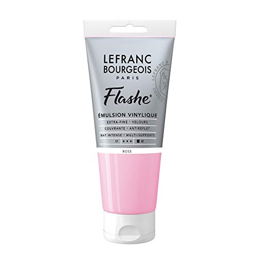 Lefranc Bourgeois 300609 Flashe Acrylfarbe & Vinylfarbe, hochpigmentiert, elastisch, lichtecht, alterungsbeständig, matt, für den Innen- & Außenbereich, 80ml Tube - Rosa Lefranc Bourgeois 300609 Flashe Acrylfarbe & Vinylfarbe, hochpigmentiert, elastisch, lichtecht, alterungsbeständig, matt, für den Innen- & Außenbereich, 80ml Tube - Rosa von Lefranc Bourgeois