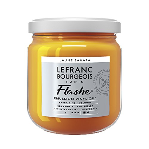 Lefranc Bourgeois 300617 Flashe Acrylfarbe & Vinylfarbe, hochpigmentiert, elastisch, lichtecht, alterungsbeständig, matt, für den Innen- & Außenbereich, 400ml Topf - Saharagelb Lefranc Bourgeois 300617 Flashe Acrylfarbe & Vinylfarbe, hochpigmentiert, elastisch, lichtecht, alterungsbeständig, matt, für den Innen- & Außenbereich, 400ml Topf - Saharagelb von Lefranc Bourgeois