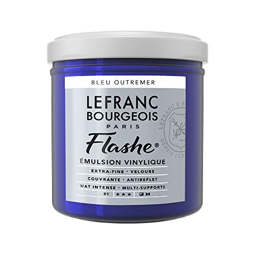 Lefranc Bourgeois 300637 Flashe Acrylfarbe & Vinylfarbe, hochpigmentiert, elastisch, lichtecht, alterungsbeständig, matt, für den Innen- & Außenbereich, 125ml Topf - Ultramarinblau Lefranc Bourgeois 300637 Flashe Acrylfarbe & Vinylfarbe, hochpigmentiert, elastisch, lichtecht, alterungsbeständig, matt, für den Innen- & Außenbereich, 125ml Topf - Ultramarinblau von Lefranc Bourgeois