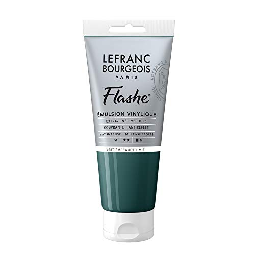 Lefranc Bourgeois 300650 Flashe Acrylfarbe & Vinylfarbe, hochpigmentiert, elastisch, lichtecht, alterungsbeständig, matt, für den Innen- & Außenbereich, 80ml Tube - Smaragdgrün Farbton Lefranc Bourgeois 300650 Flashe Acrylfarbe & Vinylfarbe, hochpigmentiert, elastisch, lichtecht, alterungsbeständig, matt, für den Innen- & Außenbereich, 80ml Tube - Smaragdgrün Farbton von Lefranc Bourgeois