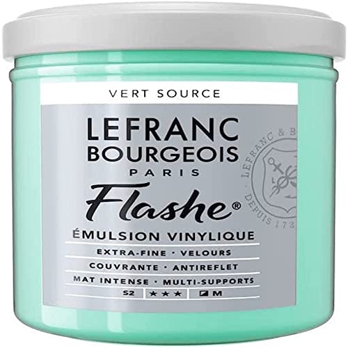 Lefranc Bourgeois 300651 Flashe Acrylfarbe & Vinylfarbe, hochpigmentiert, elastisch, lichtecht, alterungsbeständig, matt, für den Innen- & Außenbereich, 125ml Topf - Quellgrün Lefranc Bourgeois 300651 Flashe Acrylfarbe & Vinylfarbe, hochpigmentiert, elastisch, lichtecht, alterungsbeständig, matt, für den Innen- & Außenbereich, 125ml Topf - Quellgrün von Lefranc Bourgeois