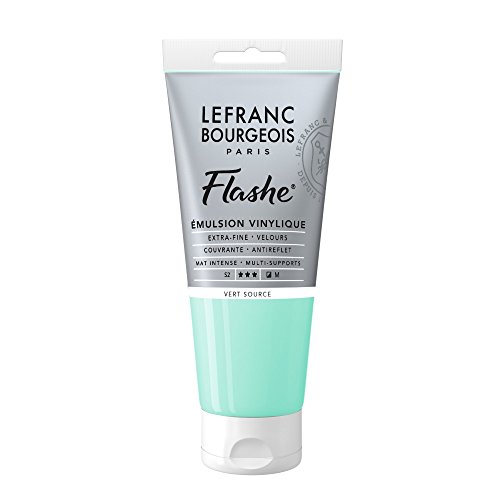 Lefranc Bourgeois 300652 Flashe Acrylfarbe & Vinylfarbe, hochpigmentiert, elastisch, lichtecht, alterungsbeständig, matt, für den Innen- & Außenbereich, 80ml Tube - Quellgrün Lefranc Bourgeois 300652 Flashe Acrylfarbe & Vinylfarbe, hochpigmentiert, elastisch, lichtecht, alterungsbeständig, matt, für den Innen- & Außenbereich, 80ml Tube - Quellgrün von Lefranc Bourgeois