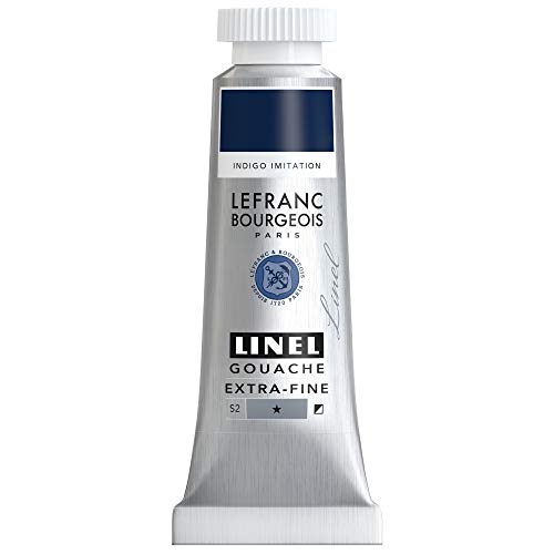Lefranc Bourgeois 301189 Linel Gouache extrafeine und geschmeidige Wasserfarben mit maximaler Farbintensität, Leuchtkraft für streifenfreien Auftrag, 14ml Tube - Indigo Farbton Lefranc Bourgeois 301189 Linel Gouache extrafeine und geschmeidige Wasserfarben mit maximaler Farbintensität, Leuchtkraft für streifenfreien Auftrag, 14ml Tube - Indigo Farbton von Lefranc Bourgeois