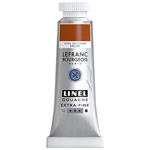 Lefranc Bourgeois 301216 Linel Gouache extrafeine und geschmeidige Wasserfarben mit maximaler Farbintensität, Leuchtkraft für streifenfreien Auftrag, 14ml Tube -Siena Gebrannt Lefranc Bourgeois 301216 Linel Gouache extrafeine und geschmeidige Wasserfarben mit maximaler Farbintensität, Leuchtkraft für streifenfreien Auftrag, 14ml Tube -Siena Gebrannt von Lefranc Bourgeois