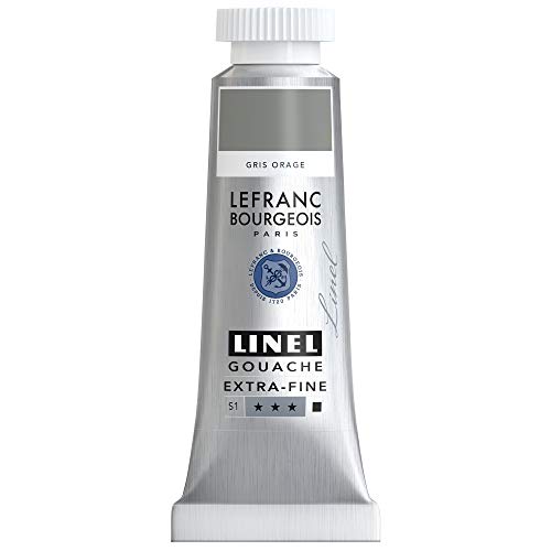 Lefranc Bourgeois 301225 Linel Gouache extrafeine und geschmeidige Wasserfarben mit maximaler Farbintensität, Leuchtkraft für streifenfreien Auftrag, 14ml Tube - Sturmgrau Lefranc Bourgeois 301225 Linel Gouache extrafeine und geschmeidige Wasserfarben mit maximaler Farbintensität, Leuchtkraft für streifenfreien Auftrag, 14ml Tube - Sturmgrau von Lefranc Bourgeois