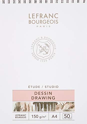 Lefranc Bourgeois 301335 Studio Zeichenblock 50 Blatt - A4, spiralgebunden,150 g/m², feinkörnige Oberfläche zum Zeichnen mit Bleistiften, Kreide, Kohle und anderen Trockentechniken Lefranc Bourgeois 301335 Studio Zeichenblock 50 Blatt - A4, spiralgebunden,150 g/m², feinkörnige Oberfläche zum Zeichnen mit Bleistiften, Kreide, Kohle und anderen Trockentechniken von Lefranc Bourgeois