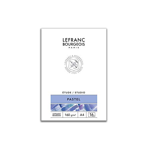 Lefranc Bourgeois 301337 Studio Pastellmalblock 16 Blatt - A4, geleimt, 160 g/m², sehr fein geraute Oberfäche zum Zeichnen mit Pastellfarben und Trockenmaltechniken von Lefranc Bourgeois