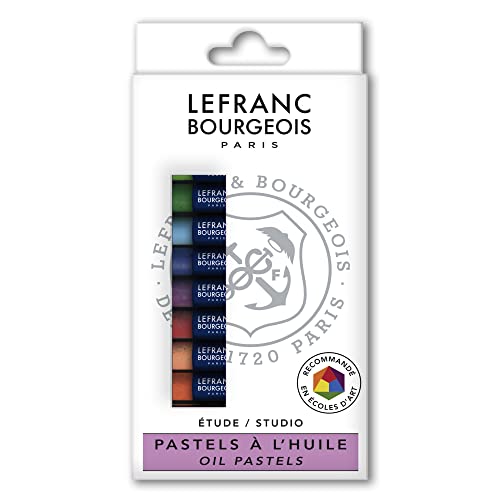 Lefranc Bourgeois 806309 Ölpastellkreide 12er Set, lebendige lichtechte Farben, intensiv & wasserfest mit geschmeidiger Textur Ideal für Künstler, Hobbymaler, Kinder, Schule, Kunstunterricht von Lefranc Bourgeois