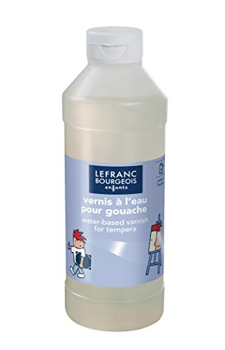 Lefranc & Bourgeois 188401 Firnes für Gouachefarben - Gouachefirnis in der 1 Liter Flasche, verwendbar auf Papier, Pappe, Holz, Salzteig, Fotokarton von Lefranc Bourgeois