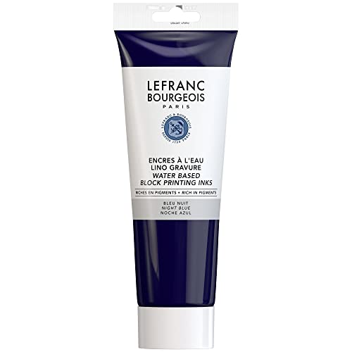 Lefranc & Bourgeois 188911 Linoldruckfarbe auf Wasserbasis, wischfest, geschmeidig für Hochdrucktechniken in der 250ml Tube - Nachtblau Lefranc & Bourgeois 188911 Linoldruckfarbe auf Wasserbasis, wischfest, geschmeidig für Hochdrucktechniken in der 250ml Tube - Nachtblau von Lefranc Bourgeois