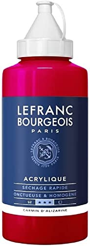 Lefranc Bourgeois 300346 Fine Acrylfarbe - Alizarin Karmin, 750ml Flasche, cremige Acrylfarbe auf Wasserbasis, schnell trocknend, lichtecht, wasserfest Lefranc Bourgeois 300346 Fine Acrylfarbe - Alizarin Karmin, 750ml Flasche, cremige Acrylfarbe auf Wasserbasis, schnell trocknend, lichtecht, wasserfest von Lefranc Bourgeois