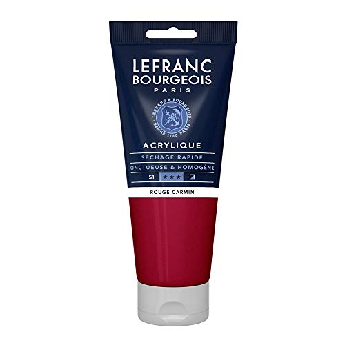Lefranc Bourgeois 300357 Fine Acrylfarbe - Karminrot, 200ml Tube, cremige Acrylfarbe auf Wasserbasis, schnell trocknend, lichtecht, wasserfest Lefranc Bourgeois 300357 Fine Acrylfarbe - Karminrot, 200ml Tube, cremige Acrylfarbe auf Wasserbasis, schnell trocknend, lichtecht, wasserfest von Lefranc Bourgeois