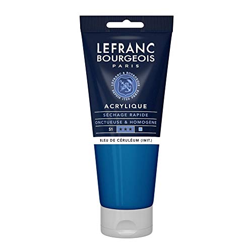 Lefranc Bourgeois 300360 Fine Acrylfarbe - Cölinblau Farbton, 200ml Tube, cremige Acrylfarbe auf Wasserbasis, schnell trocknend, lichtecht, wasserfest Lefranc Bourgeois 300360 Fine Acrylfarbe - Cölinblau Farbton, 200ml Tube, cremige Acrylfarbe auf Wasserbasis, schnell trocknend, lichtecht, wasserfest von Lefranc Bourgeois