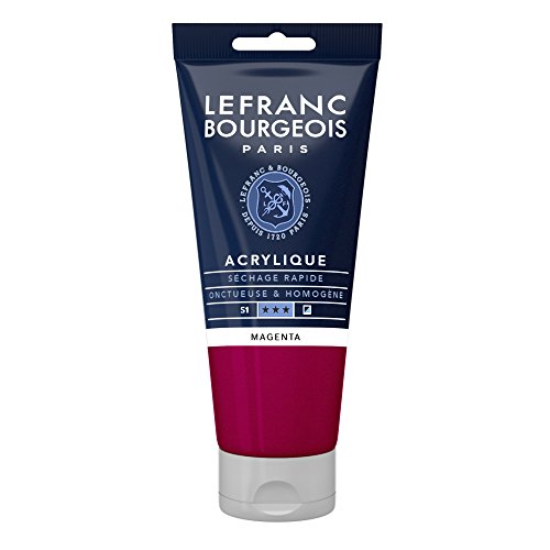 Lefranc Bourgeois 300384 feine Acrylfarbe, hochpigmentiert, gute Deckkraft, cremige homogen Textur, alterungsbeständig, lichtecht, 80ml Tube - Magenta von Lefranc Bourgeois