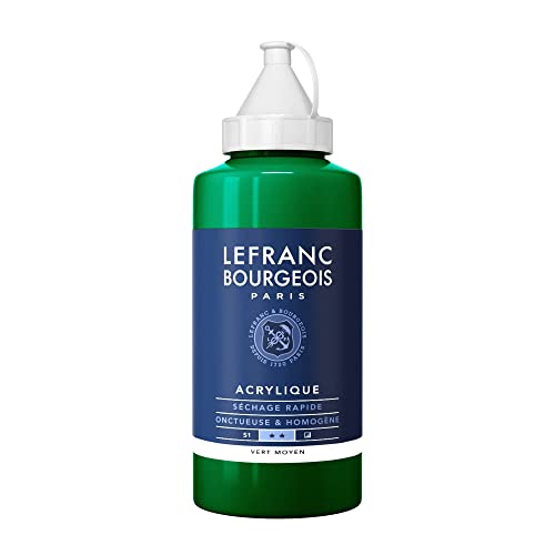 Lefranc & Bourgeois 300388 feine Acrylfarbe, 750ml Tube, hochpigmentiert, dute Deckkraft, cremige homogen Textur, grünmittel von Lefranc Bourgeois