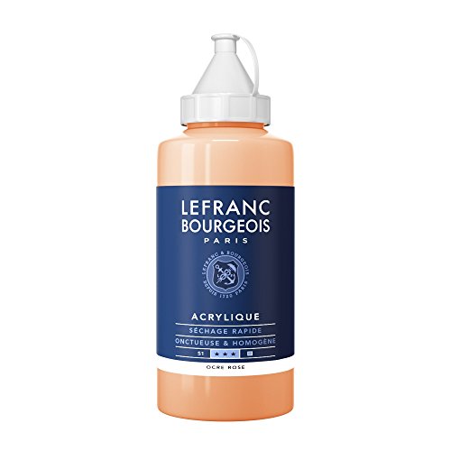 Lefranc Bourgeois 300411 Fine Acrylfarbe - Pinker Rocker, 750ml Flasche, cremige Acrylfarbe auf Wasserbasis, schnell trocknend, lichtecht, wasserfest von Lefranc Bourgeois