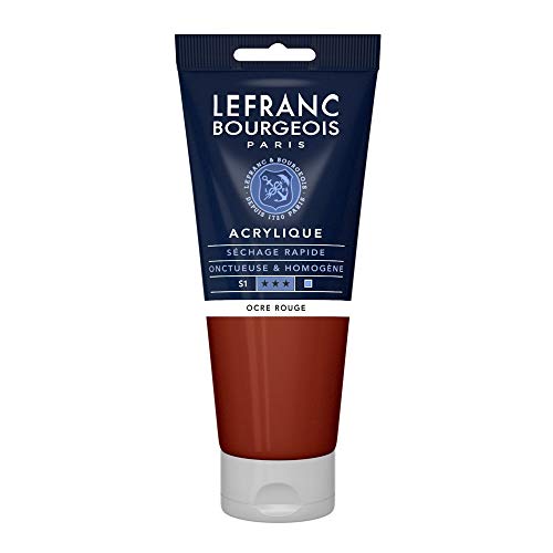 Lefranc Bourgeois 300429 Fine Acrylfarbe - Rotocker, 200ml Tube, cremige Acrylfarbe auf Wasserbasis, schnell trocknend, lichtecht, wasserfest von Lefranc Bourgeois