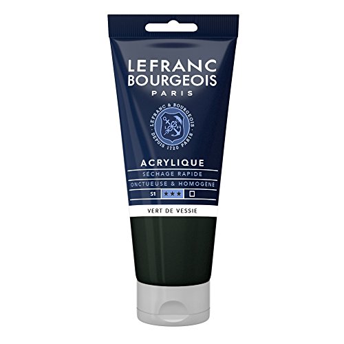Lefranc & Bourgeois 300444 feine Acrylfarbe, 80ml Tube, hochpigmentiert, gute Deckkraft, cremige homogen Textur, saftgrün von Lefranc Bourgeois
