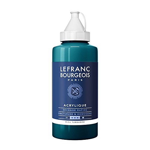 Lefranc Bourgeois 300456 Fine Acrylfarbe - Türkisblau, 750ml Flasche, cremige Acrylfarbe auf Wasserbasis, schnell trocknend, lichtecht, wasserfest Lefranc Bourgeois 300456 Fine Acrylfarbe - Türkisblau, 750ml Flasche, cremige Acrylfarbe auf Wasserbasis, schnell trocknend, lichtecht, wasserfest von Lefranc Bourgeois