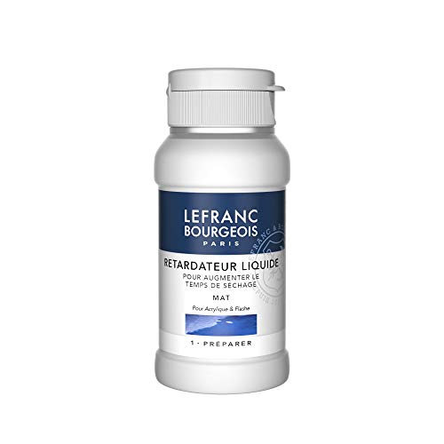 Lefranc & Bourgeois 300677 flüssiger Trocknungsverzögerer, für Acrylfarben - erhöht die Trocknungszeit, matt, 120ml Flasche Transparent von Lefranc Bourgeois