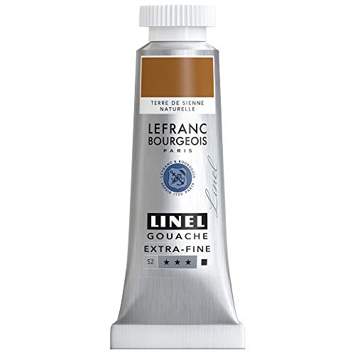 Lefranc & Bourgeois 301213 Linel Gouache extrafeine und geschmeidige Wasserfarben mit maximaler Farbintensität, Leuchtkraft für streifenfreien Auftrag, 14ml Tube - Siena Natur Lefranc & Bourgeois 301213 Linel Gouache extrafeine und geschmeidige Wasserfarben mit maximaler Farbintensität, Leuchtkraft für streifenfreien Auftrag, 14ml Tube - Siena Natur von Lefranc Bourgeois