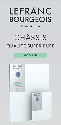 Lefranc & Bourgeois 111219 Keilrahmen aus 100% Leinen in Premium Qualität, gebrauchsfertig Grundiert mit Titandioxid Gesso, seitlich genagelt auf massivem Kiefernholz - 3P von Lefranc Bourgeois