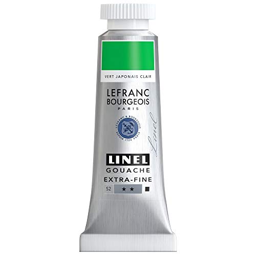 Lefranc Bourgeois 301201 Linel Gouache extrafeine und geschmeidige Wasserfarben mit maximaler Farbintensität, Leuchtkraft für streifenfreien Auftrag, 14ml Tube - Japanischgrün Hell Lefranc Bourgeois 301201 Linel Gouache extrafeine und geschmeidige Wasserfarben mit maximaler Farbintensität, Leuchtkraft für streifenfreien Auftrag, 14ml Tube - Japanischgrün Hell von Lefranc Bourgeois