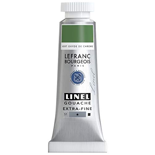 Lefranc Bourgeois 301205 Linel Gouache extrafeine und geschmeidige Wasserfarben mit maximaler Farbintensität, Leuchtkraft für streifenfreien Auftrag, 14ml Tube - Chromoxydgrün Lefranc Bourgeois 301205 Linel Gouache extrafeine und geschmeidige Wasserfarben mit maximaler Farbintensität, Leuchtkraft für streifenfreien Auftrag, 14ml Tube - Chromoxydgrün von Lefranc Bourgeois