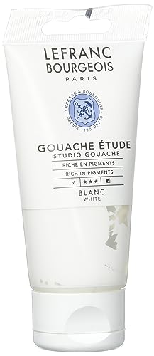 Lefranc & Bourgeois 301242 Studio Gouache, kräftige, lichtbeständig, deckend Farben in der 80ml Tube - Weiß von Lefranc Bourgeois