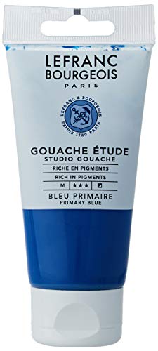 Lefranc & Bourgeois 301245 Studio Gouache, kräftige, lichtbeständig, deckend Farben in der 80ml Tube - Blau von Lefranc Bourgeois