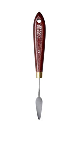 Lefranc Bourgeois 365002 Malmesser mit elastischer Metallklinge, rostfrei, lackiertem Holzgriff für Acrylfarben oder Ölfarben - Nr.2 von Lefranc & Bourgeois