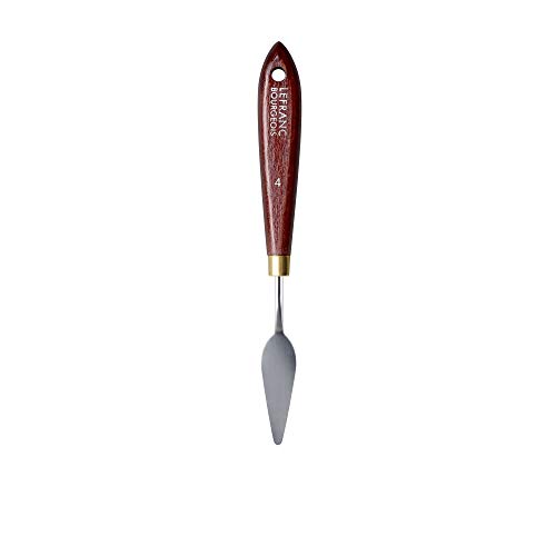 Lefranc Bourgeois 365004 Malmesser mit elastischer Metallklinge, rostfrei, lackiertem Holzgriff für Acrylfarben oder Ölfarben - Nr.4 von Lefranc Bourgeois