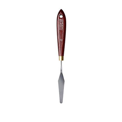 Lefranc Bourgeois 365013 Malmesser mit elastischer Metallklinge, rostfrei, lackiertem Holzgriff für Acrylfarben oder Ölfarben - Nr.13 von Lefranc & Bourgeois