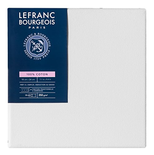 Lefranc & Bourgeois 111128 Keilrahmen Serie - Klassisch, 100 % Baumwolle, 350g/m², Archivqualität, säurefrei für erhöhte Haltbarkeit, grundiert - 18x24cm von Lefranc Bourgeois