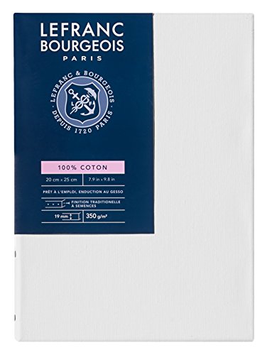 Lefranc & Bourgeois 111130 Keilrahmen Serie - Klassisch, 100 % Baumwolle, 350g/m², Archivqualität, säurefrei für erhöhte Haltbarkeit, grundiert - 20x25cm von Lefranc Bourgeois