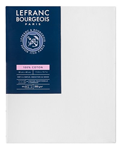 Lefranc Bourgeois 111139 Keilrahmen Serie - Klassisch, 100 % Baumwolle, 350g/m², Archivqualität, säurefrei für erhöhte Haltbarkeit, grundiert - 30x40cm Lefranc Bourgeois 111139 Keilrahmen Serie - Klassisch, 100 % Baumwolle, 350g/m², Archivqualität, säurefrei für erhöhte Haltbarkeit, grundiert - 30x40cm von Lefranc Bourgeois