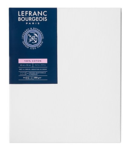 Lefranc & Bourgeois 111144 Keilrahmen Serie - Klassisch, 100 % Baumwolle, 350g/m², Archivqualität, säurefrei für erhöhte Haltbarkeit, grundiert - 40x50cm von Lefranc Bourgeois