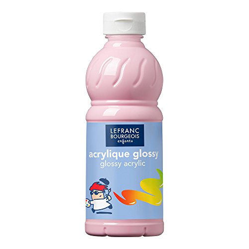 Lefranc Bourgeois 188145 Glossy Kinder - Acrylfarbe, gebrauchsfertige flüssige Acrylfarbe, glänzend und wasserfest, Ideal auf Papier, Karton, Holz, Gips, Metall, Plastik, 500ml Flasche - Bonbonrosa Lefranc Bourgeois 188145 Glossy Kinder - Acrylfarbe, gebrauchsfertige flüssige Acrylfarbe, glänzend und wasserfest, Ideal auf Papier, Karton, Holz, Gips, Metall, Plastik, 500ml Flasche - Bonbonrosa von Lefranc Bourgeois