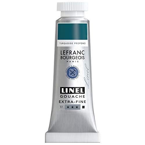 Lefranc Bourgeois 301197 Linel Gouache Extra-Fine, Dunkeltürkis, 14ml Tube-Gouachefarbe, 14 milliliter Lefranc Bourgeois 301197 Linel Gouache Extra-Fine, Dunkeltürkis, 14ml Tube-Gouachefarbe, 14 milliliter von Lefranc Bourgeois