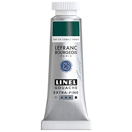 Lefranc Bourgeois 301198 Linel Gouache Extra-Fine, Kobaltgrün Dunkel, 14ml Tube-Gouachefarbe, 14 milliliter Lefranc Bourgeois 301198 Linel Gouache Extra-Fine, Kobaltgrün Dunkel, 14ml Tube-Gouachefarbe, 14 milliliter von Lefranc Bourgeois