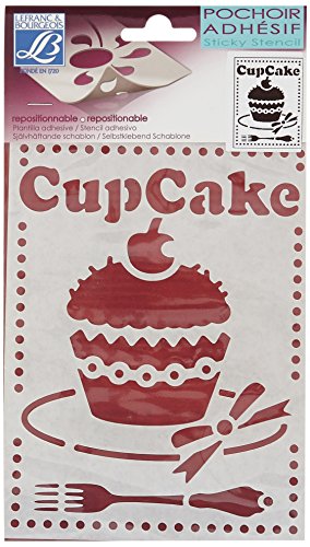 Lefranc & Bourgeois Deko Wandtatoo - Klebe Schablone 15x20cm Motiv - Cup Cake - Tassenkuchen von Lefranc Bourgeois