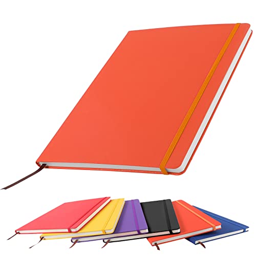 A4 Notebook, Notebook A4 Note Book A4 Notepad The Notebook for School Office Home Business Writing Pads & Diaries Taking 160 Pages (80 Sheets)-Orange… von Lefute