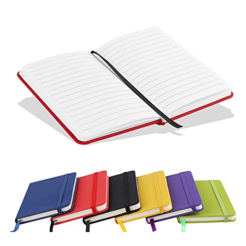 A6 Notizbuch, Taschenbuch, kleine Notizbücher, Hardcover, Notizbücher, A6, Notizblock, Tagebuch, 160 Seiten (80 Blatt), rot von Lefute