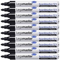 Legamaster TZ 1 Whiteboard- und Flipchart-Marker schwarz 1,5 - 3,0 mm, 10 St. von Legamaster
