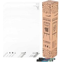 AKTION: Legamaster Flipchart-Papier SKETCH ECO blanko 65,0 x 98,0 cm, 20 Blatt, 5 Blöcke + GRATIS 2x edding 31 EcoLine Flipchartmarker von Legamaster